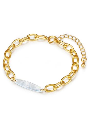 LULU & JANE Armband Metall-Legierung gelbgold