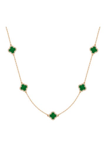 LULU & JANE Kette Messing gelbgold