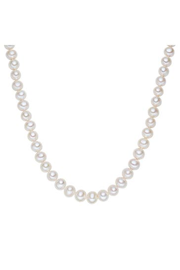 LULU & JANE Kette Süßwasser-Zuchtperle weiß