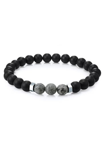 TRUE REBELS Armband Metall-Legierung schwarz