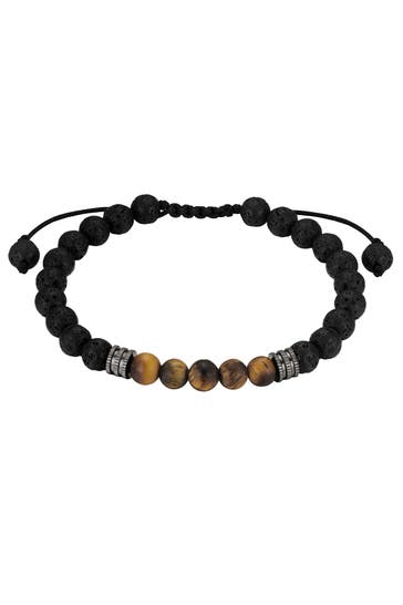 TRUE REBELS Armband Edelstahl gunmetal