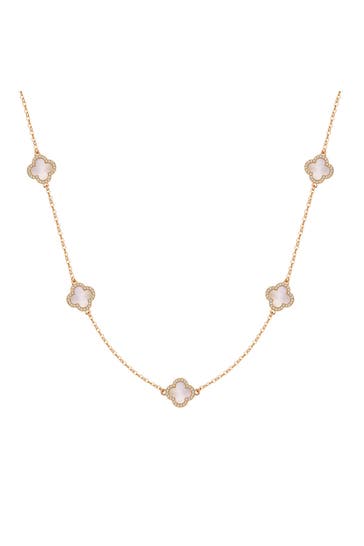 LULU & JANE Kette Messing gelbgold