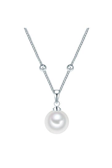 LULU & JANE Kette Messing weiß