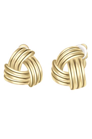 YOKOAMII Ohrringe Metall-Legierung gelbgold