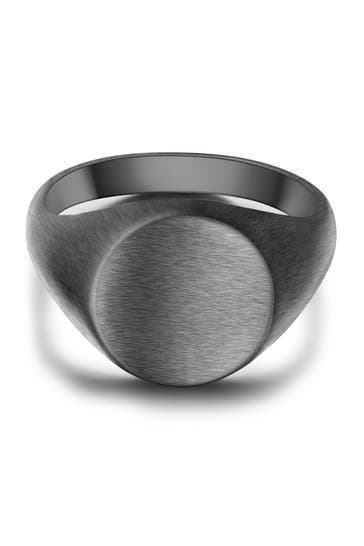 TRUE REBELS Ring Edelstahl gunmetal