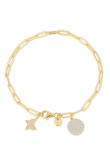 GLANZSTÜCKE MÜNCHEN Armband Armband Sterling Silber gelbgold Zirkonia weiß gelbgold