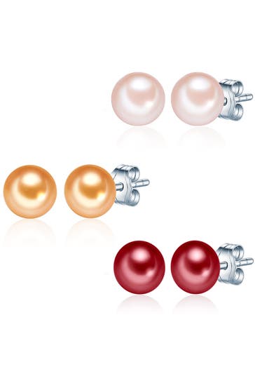 VALERO PEARLS Ohrringe Sterling Silber rot