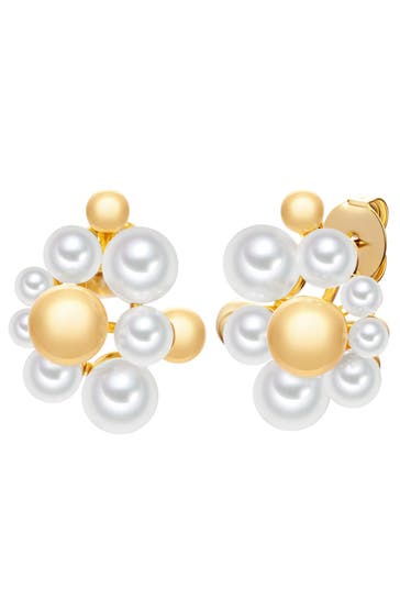 LULU & JANE Ohrringe Perle (synth.) weiß