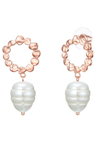 LULU & JANE Ohrringe Messing roségold