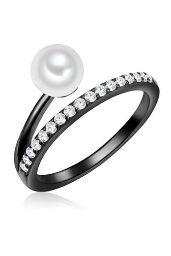 VALERO PEARLS Ring Sterling Silber schwarz