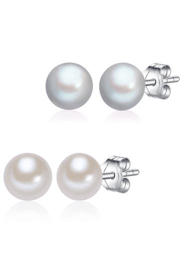 LULU & JANE Ohrringe Sterling Silber weiß