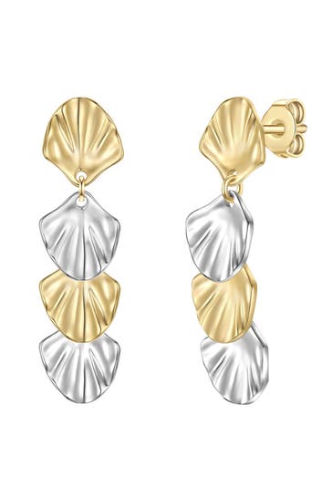 YOKOAMII Ohrringe Metall-Legierung silber/gelbgold
