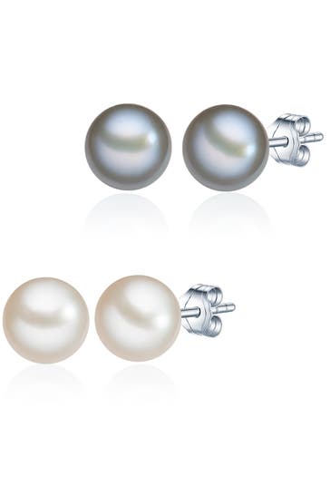 VALERO PEARLS Ohrringe Süßwasser-Zuchtperle multicolor