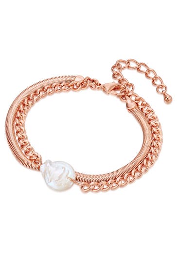 LULU & JANE Armband Messing roségold