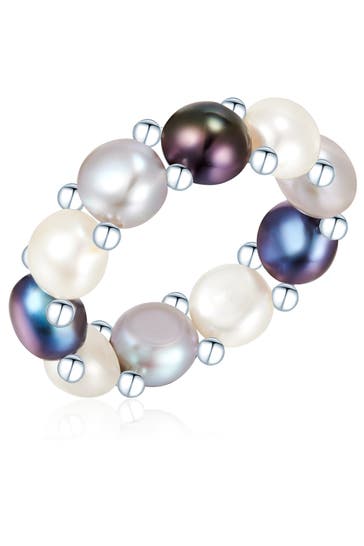 VALERO PEARLS Ring Süßwasser-Zuchtperle multicolor