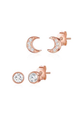 LULU & JANE Ohrringe Messing roségold