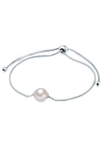 VALERO PEARLS Armband Süßwasser-Zuchtperle silber