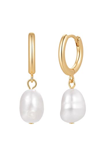 LULU & JANE Ohrringe Süßwasser-Zuchtperle weiß