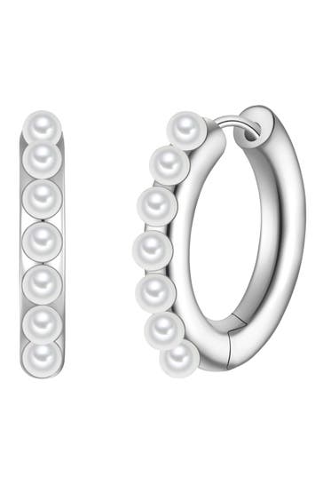 YOKOAMII Ohrringe Metall-Legierung silber