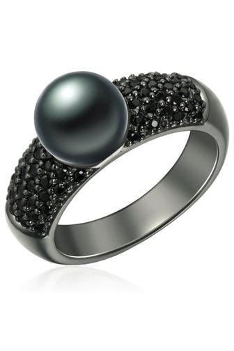 VALERO PEARLS Ring Sterling Silber schwarz