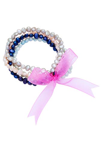 VALERO PEARLS Schmuckset Messing multicolor