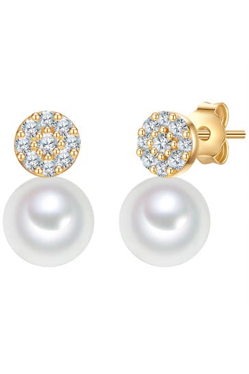 VALERO PEARLS Ohrringe Sterling Silber gelbgold