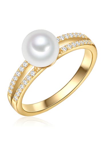 VALERO PEARLS Ring Sterling Silber gelbgold
