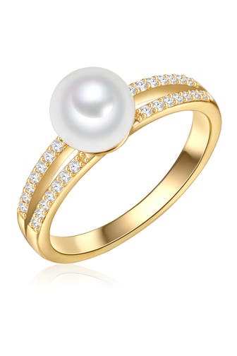 VALERO PEARLS Ring Sterling Silber gelbgold