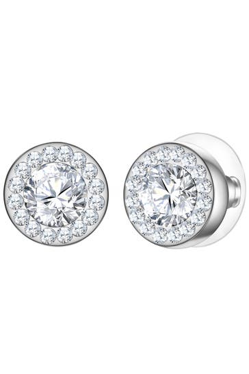 YOKOAMII Ohrringe Ohrstecker Glaskristall weiß silber