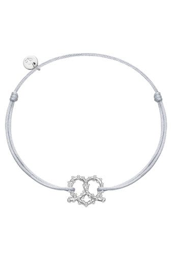GLANZSTÜCKE MÜNCHEN Armband Armband Sterling Silber Textil (silber) OneColor