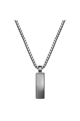 TRUE REBELS Kette Edelstahl gunmetal