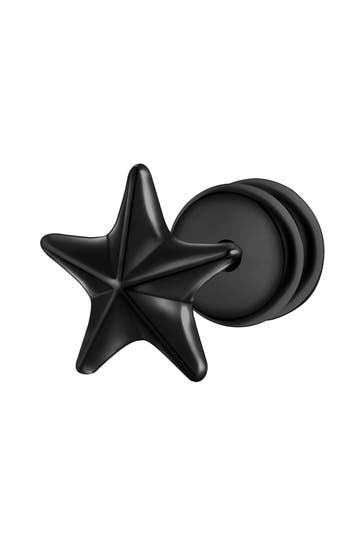 TRUE REBELS Ohrringe Edelstahl schwarz
