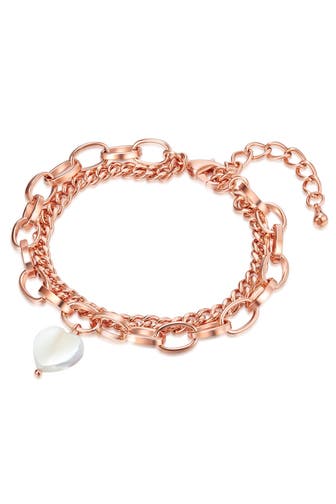 LULU & JANE Armband Messing roségold