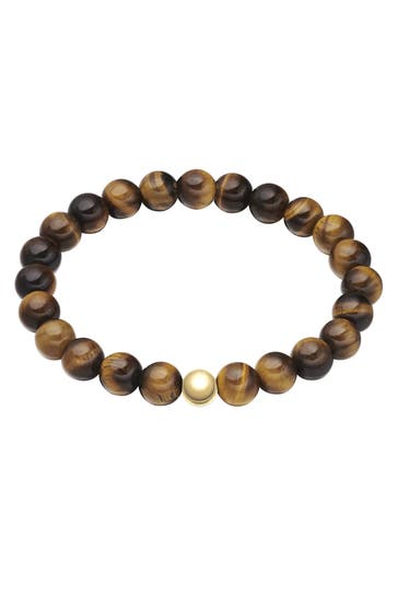 TRUE REBELS Armband Tigerauge braun