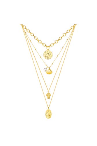 LULU & JANE Kette Metall-Legierung gelbgold
