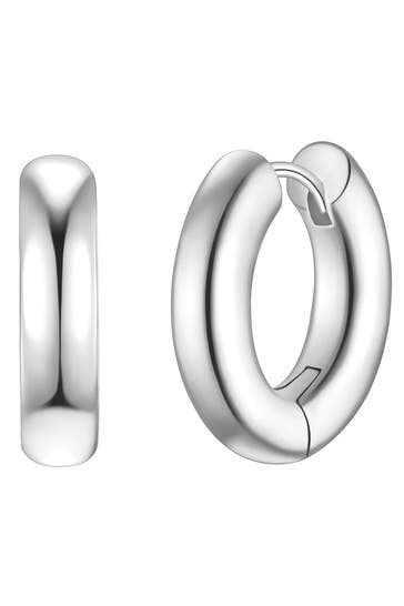 YOKOAMII Ohrringe Metall-Legierung silber