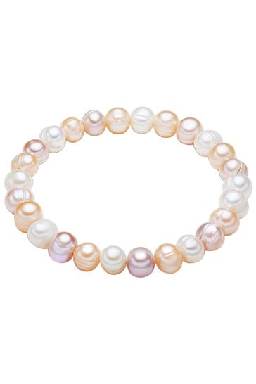 VALERO PEARLS Armband Süßwasser-Zuchtperle multicolor