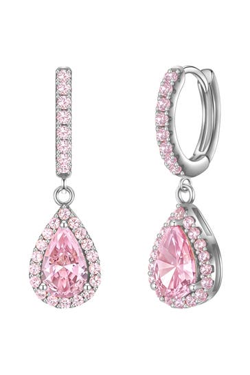 GLANZSTÜCKE MÜNCHEN Ohrringe Creolen Sterling Silber Zirkonia pink silber