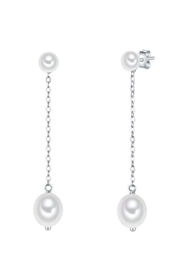 VALERO PEARLS Ohrringe Verziert mit Kristallen von Swarvoski® silber