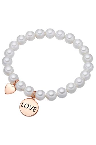 LULU & JANE Armband Messing weiß