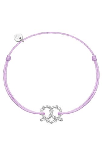 GLANZSTÜCKE MÜNCHEN Armband Armband Sterling Silber Textil (flieder) OneColor