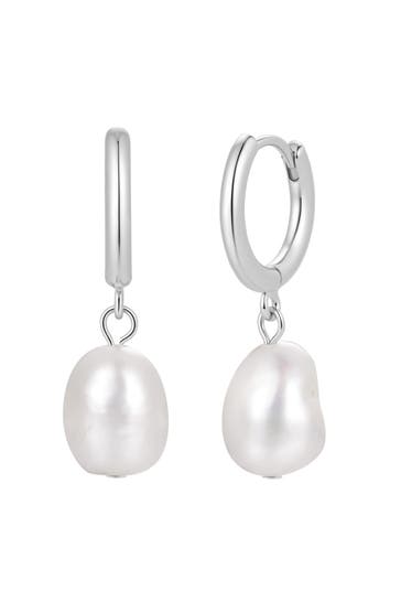 LULU & JANE Ohrringe Süßwasser-Zuchtperle weiß