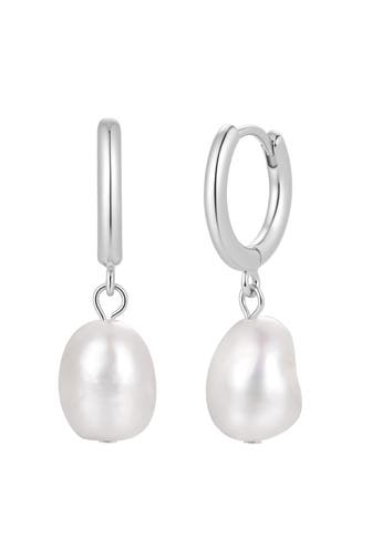 LULU & JANE Ohrringe Süßwasser-Zuchtperle weiß