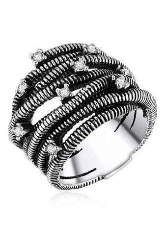 LULU & JANE Ring Messing silber
