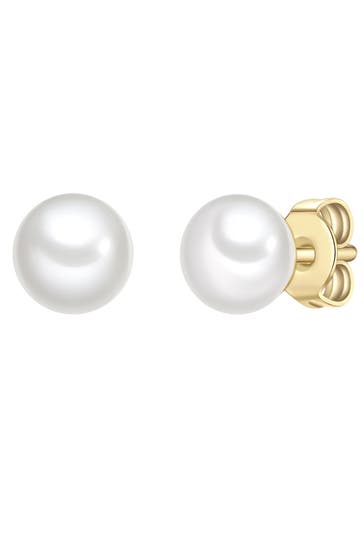 GLANZSTÜCKE MÜNCHEN Ohrringe Süßwasser-Zuchtperle weiß