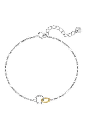 GLANZSTÜCKE MÜNCHEN Armband Sterling Silber silber/gelbgold