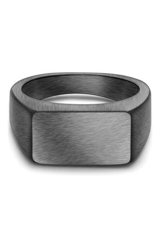 TRUE REBELS Ring Edelstahl gunmetal