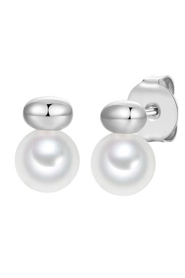 LULU & JANE Ohrringe Muschelkernperle weiß