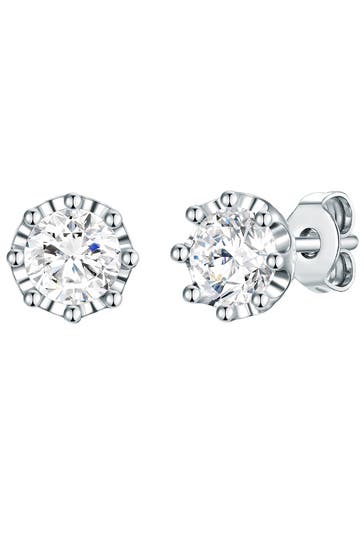 LULU & JANE Ohrringe Messing silber