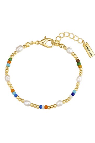 YOKOAMII Armband Metall-Legierung gelbgold